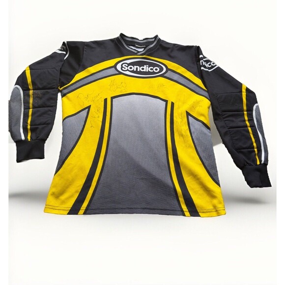 Sondico Goalkeeper Vintage Soccer Jersey Medium Padded Elbow Signed Autographed - Picture 1 of 14